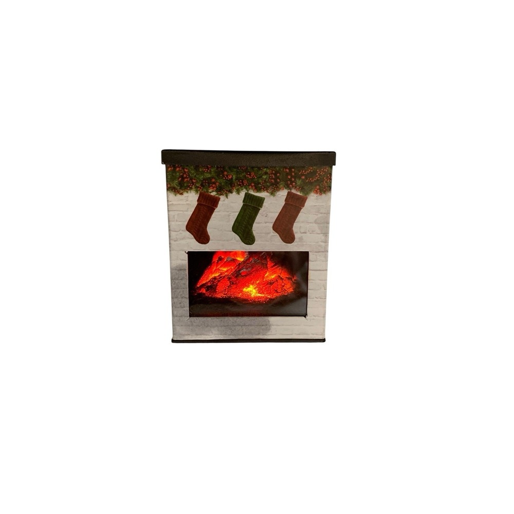 Candle Warmers Illumination Holiday Fireplace Light-Up Wax Warmer